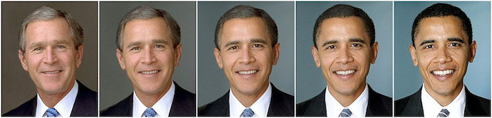 bush obama morph